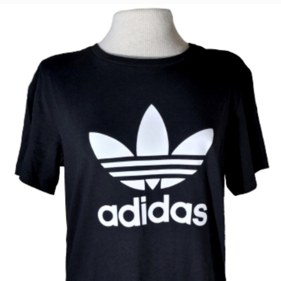 Adidas Trefoil Dress Logo Tee Style Black Size XS - Picture 4 of 14